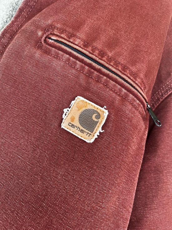 Carhartt J141CLY Sherpa Lined Clay distressed Duck Sierra Jacket Small - Picture 5 of 10